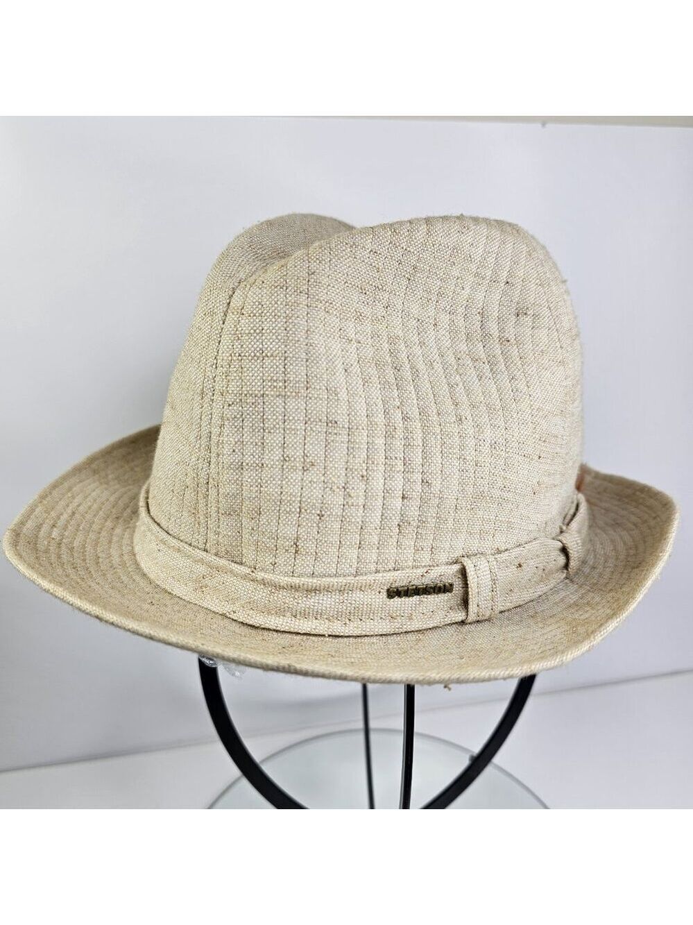 Stetson Fedora Vintage Hat Size 7 1/4 58cm Beige USA Made